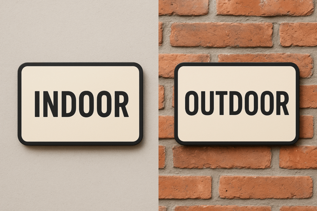 Indoor and outdoor signage in Dubai