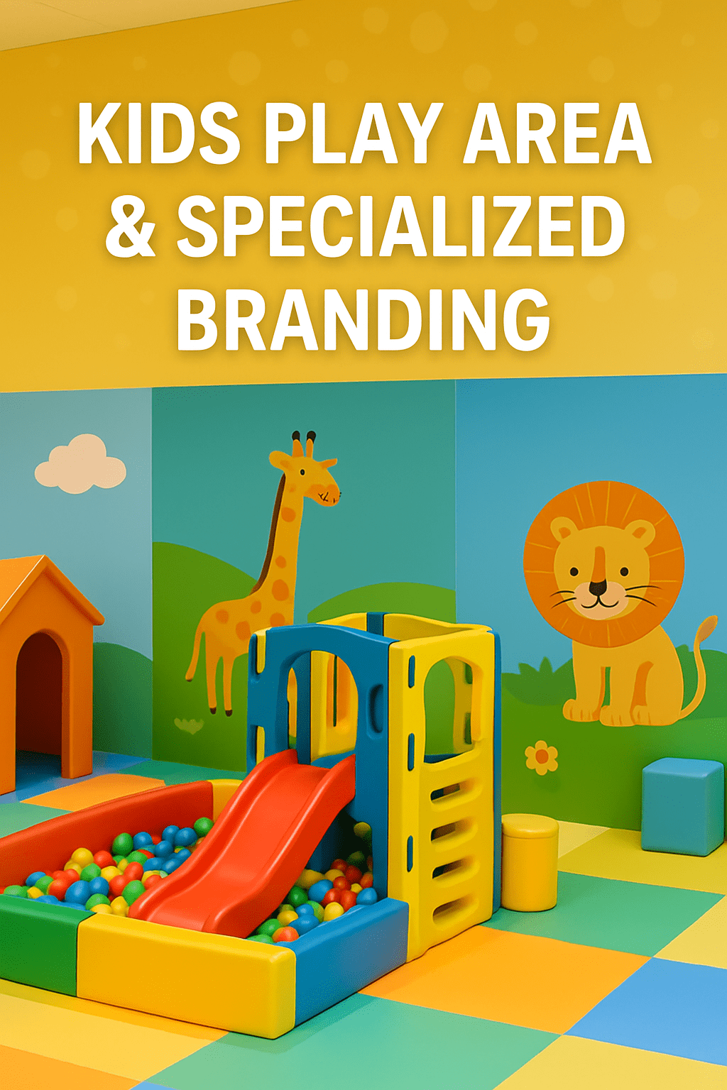 Kids play area & specialized branding 2025
