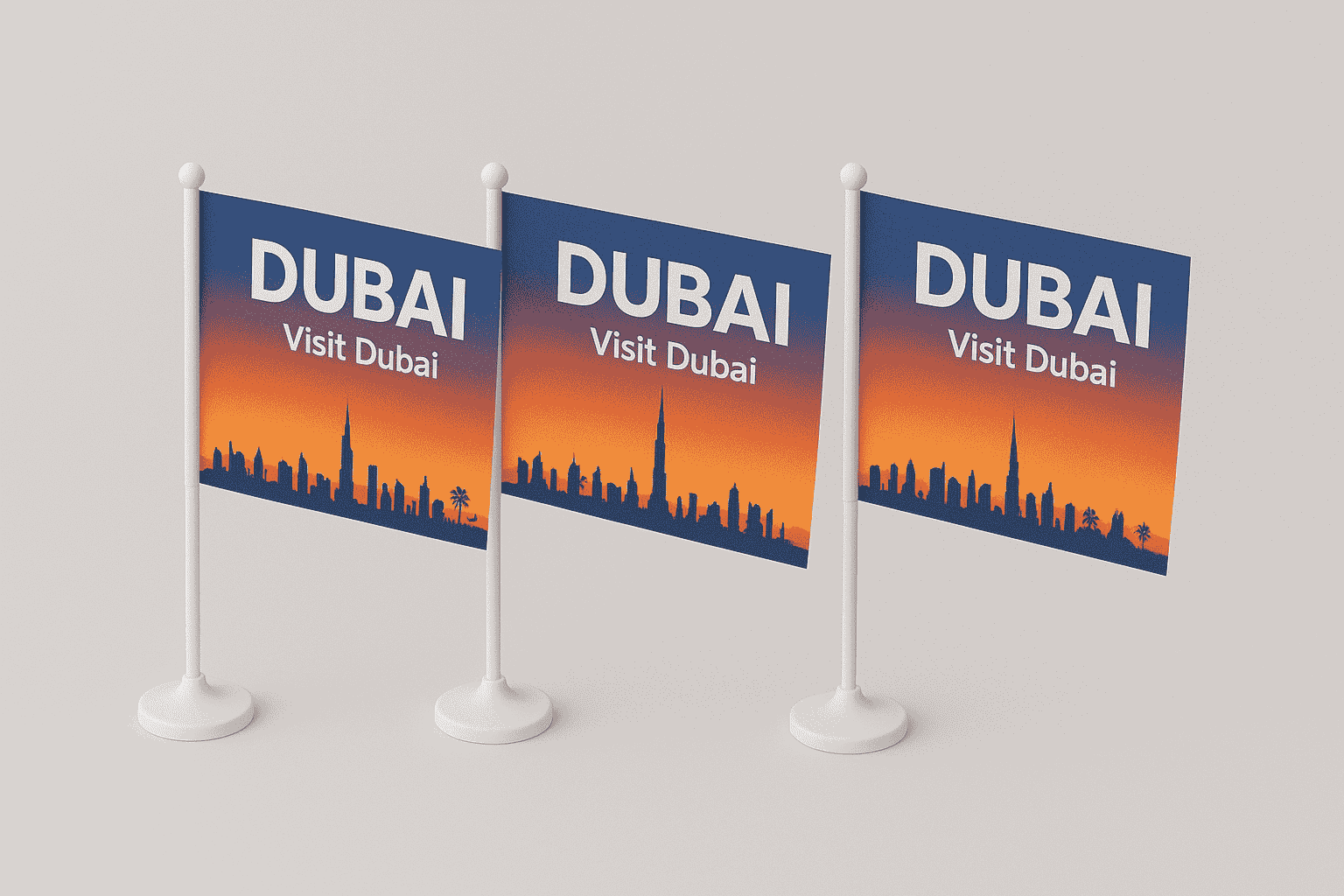 Hand Flags for Tourist Promotions Dubai