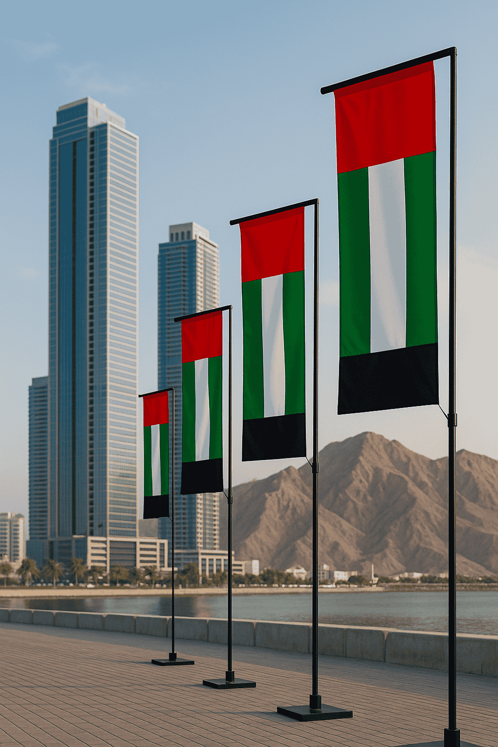 L Shape Flags in Ras Al Khaimah