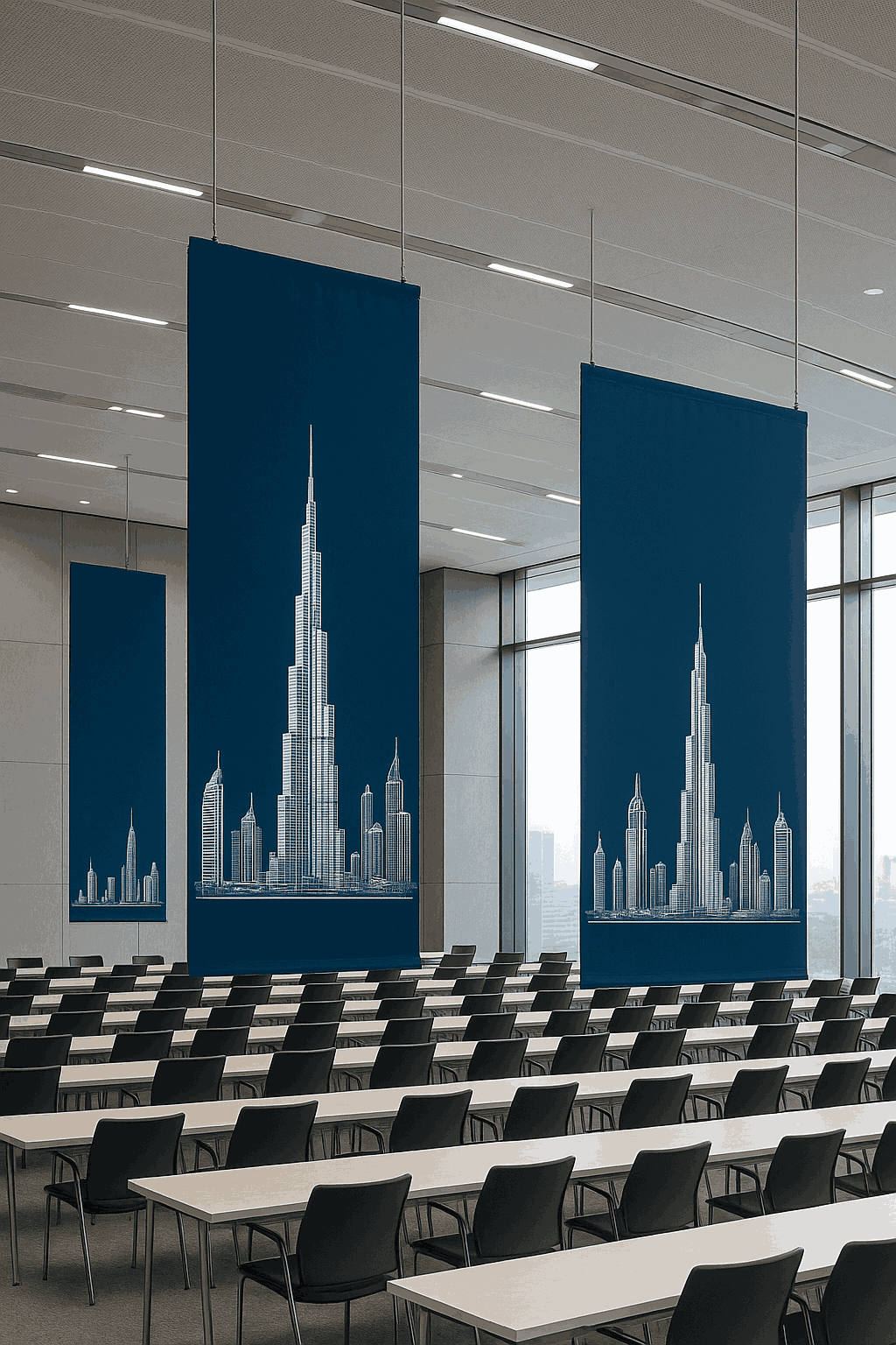 Premium Hanging Banners for Conferences Dubai