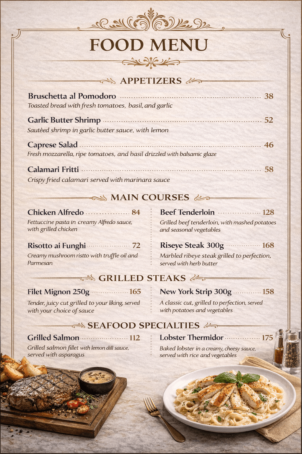Premium Restaurant Menus in UAE