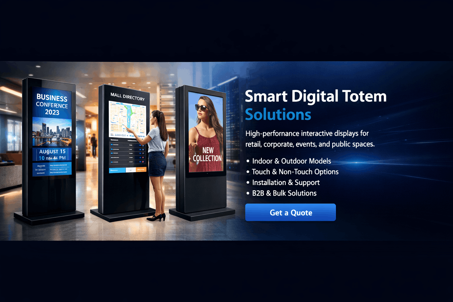 Digital totem supplier UAE Digital kiosk supplier Dubai Interactive kiosk supplier UAE
