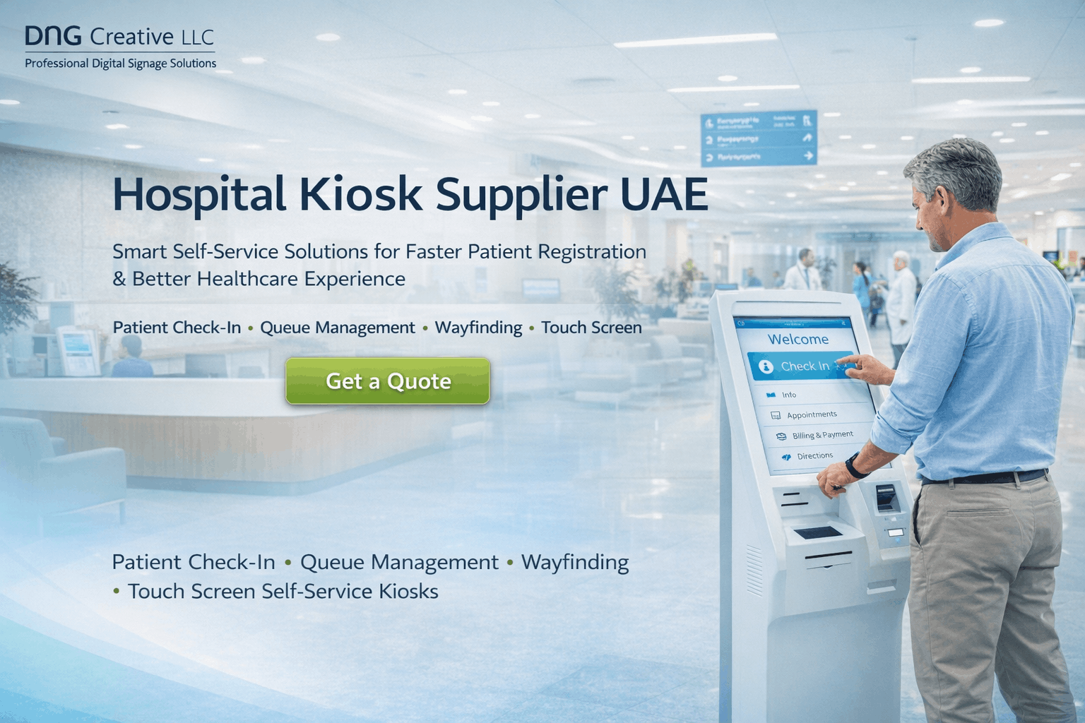 Hospital kiosk supplier UAE, Abu Dhabi, Sharjah, RAK, Ajman, UAE