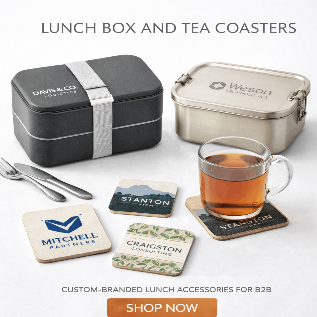 LUNCH BOX AND TEA COASTERS
